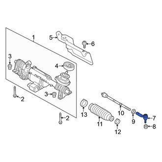 Volkswagen OE - Left Outer Steering Tie Rod End