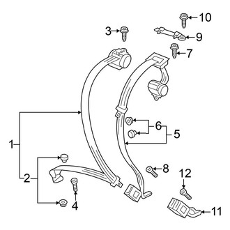 Volkswagen OE - Restraint Systems - Rear Seat Belts
