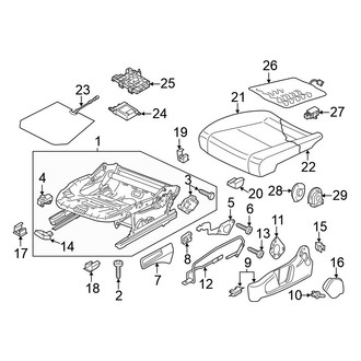 Volkswagen OE - Seats & Tracks - Passenger Seat Components (Manual Seat, Seat Cushion), (R-Line / S / SE)