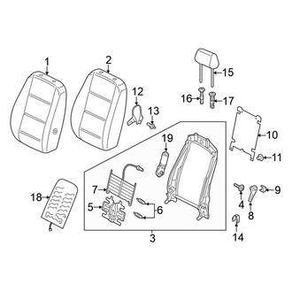 Volkswagen OE - Seats & Tracks - Passenger Seat Components (Seat Back), (Limited Edition)