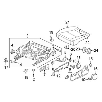 Volkswagen OE - Seats & Tracks - Driver Seat Components (Manual Seat, Seat Cushion), (S)