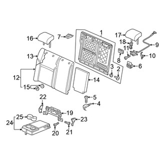 Volkswagen OE - Seats & Tracks - Rear Seat Components (60% Side, Seat Back)