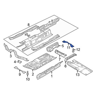 Volkswagen OE - Rear Floor Pan Crossmember