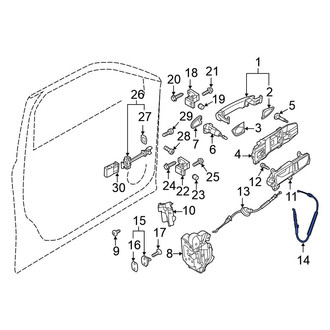 Volkswagen OE - Front Door Latch Cable