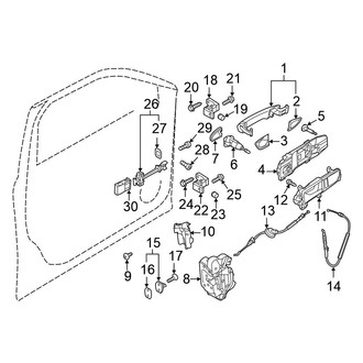 Volkswagen OE - Front Door - Lock & Hardware