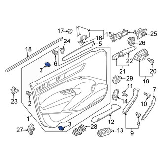 Volkswagen OE - Inner Door Interior Trim Panel Retainer