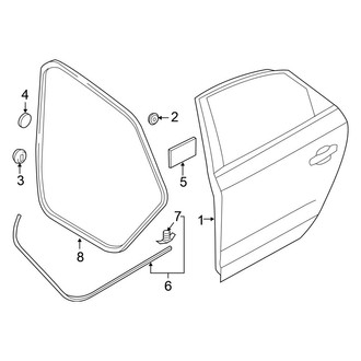Volkswagen OE - Rear Door - Door & Components