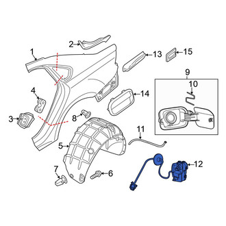 Volkswagen OE - Rear Fuel Filler Door Lock Actuator
