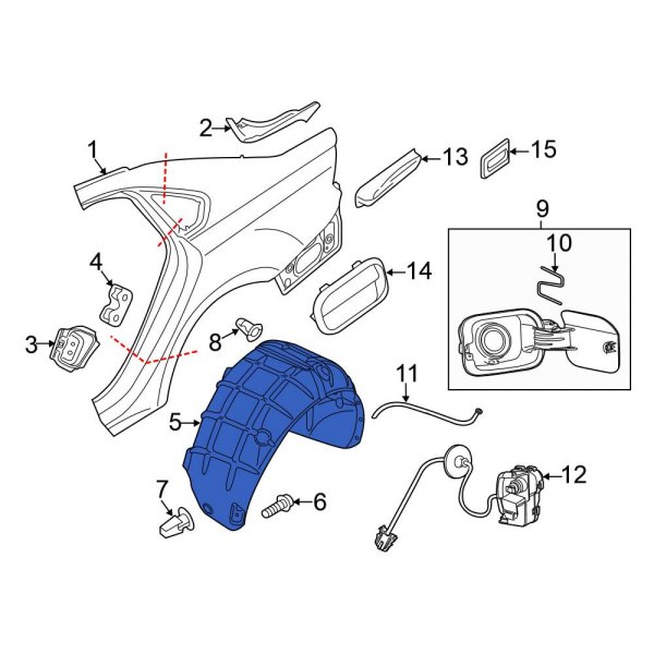 Quarter Panel Splash Shield