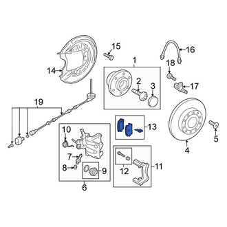 Volkswagen OE - Rear Disc Brake Pad Set