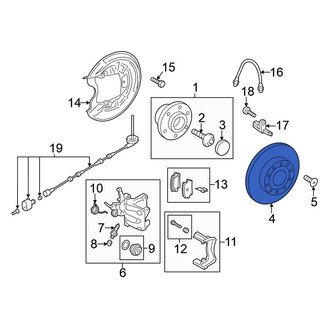 Volkswagen OE - Rear Disc Brake Rotor