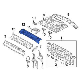 Volkswagen OE - Rear Upper Floor Pan Crossmember