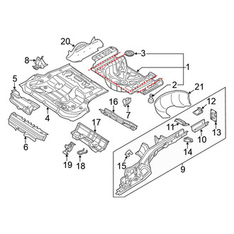 Volkswagen OE - Rear Body & Floor - Floor & Rails