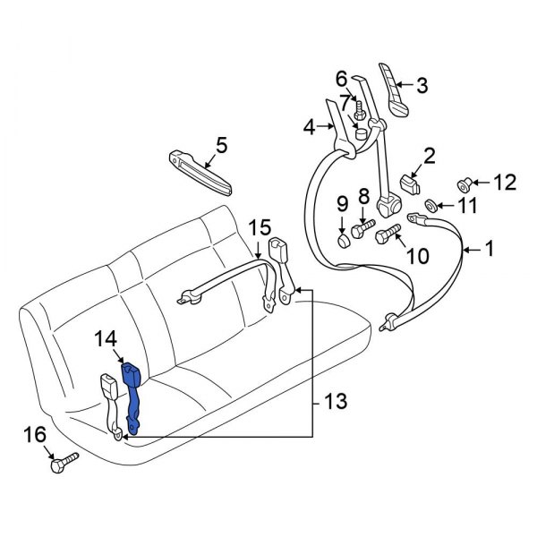 Seat Belt Receptacle