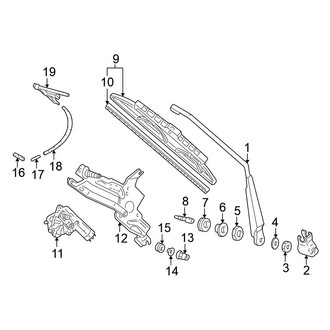 Volkswagen OE - Lift Gate - Wiper Components