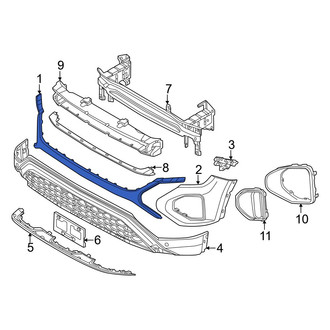 Volkswagen OE - Front Upper Bumper Cover