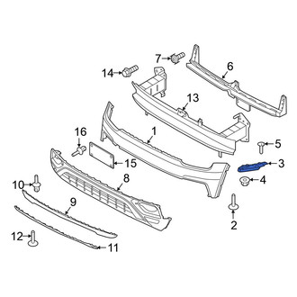 Volkswagen OE - Front Left Bumper Cover Bracket
