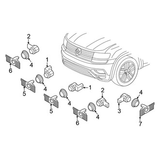 Volkswagen OE - Front Bumper & Grille - Electrical Components (Park Sensors and Harness), (SE / SEL)