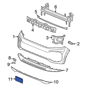 Volkswagen OE - Front License Plate Bracket
