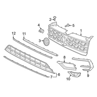 Volkswagen OE - Front Bumper & Grille - Grille & Components