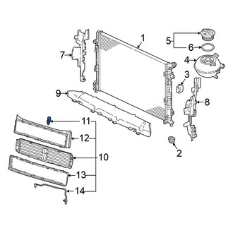 Volkswagen OE - Front Radiator Support Air Deflector Actuator