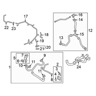 Volkswagen OE - Cooling - Hoses & Lines (Inlet), (S / SE / SEL 2.0L)
