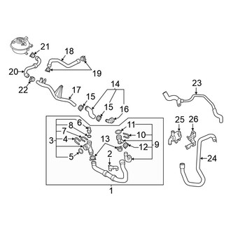 Volkswagen OE - Cooling - Hoses & Lines (Outlet), (S / SE / SEL 2.0L)