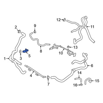 Volkswagen OE - Engine Coolant Overflow Hose Adapter
