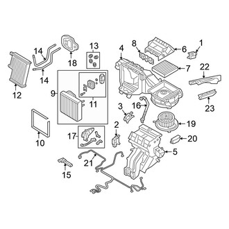 Volkswagen OE - Air Conditioner & Heater - Front Evaporator (W/O Climate Control), (Launch Edition / S / SE)