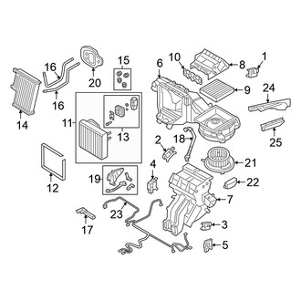 Volkswagen OE - Air Conditioner & Heater - Front Evaporator (With Climate Control), (Launch Edition / SE / SEL / SEL Premium)