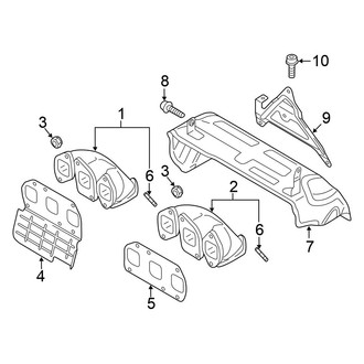 Volkswagen OE - Exhaust System - Manifold (Launch Edition / S / SE / SEL / SEL Premium 3.6L)