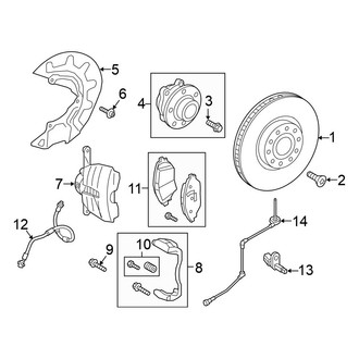 Volkswagen OE - Front Suspension - Brake Components