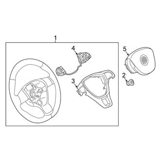 Volkswagen OE - Steering Wheel & Trim (From 09/28/2018), (S / SE / SE R-Line / SEL / SEL Premium / SEL R-Line)