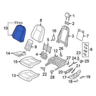Volkswagen OE - Front Right Seat Back Cushion Cover