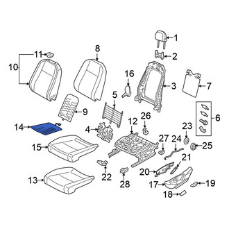 Volkswagen OE - Front Right Lower Seat Heater Pad