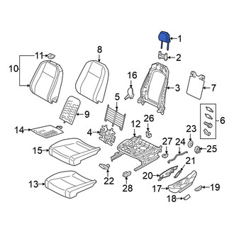 Volkswagen OE - Front Right Headrest