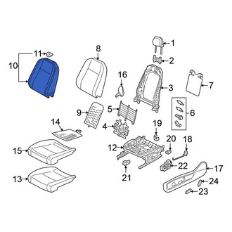 Volkswagen OE - Front Left Seat Back Cushion Cover