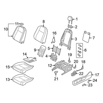 Volkswagen OE - Seats & Tracks - Passenger Seat Components (With Power)