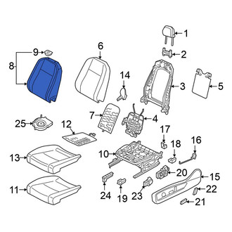 Volkswagen OE - Front Left Seat Back Cushion Cover