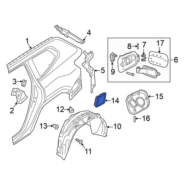 Volkswagen OE 7PP819181A - Rear Quarter Panel Vent