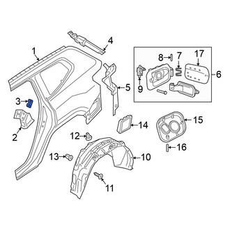 Volkswagen OE - Door Lock Striker Pin Bracket