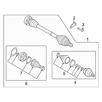 Volkswagen OE - Rear Suspension - Drive Axles (To 04/06/2020), (S / SE / SEL / SEL Premium / SEL Premium R-Line / SEL R-Line AWD)