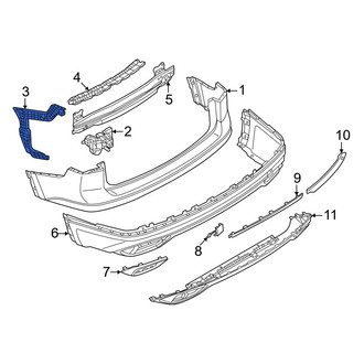 Volkswagen OE - Rear Right Bumper Cover Support Rail