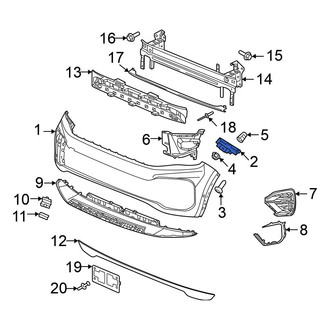 Volkswagen OE - Front Left Bumper Cover Bracket