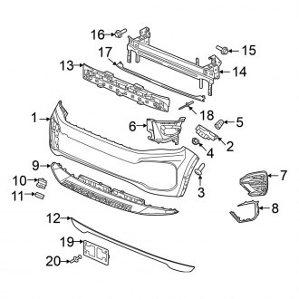 2023 Volkswagen Atlas OEM Bumpers - Front & Rear | CARiD