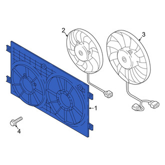 Volkswagen OE - Front Engine Cooling Fan Shroud