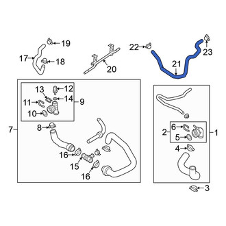 Volkswagen OE - Upper Radiator Coolant Hose