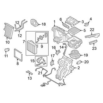 Volkswagen OE - Air Conditioner & Heater - Front Evaporator (Manual Climate Control), (S / SE)