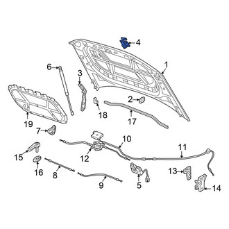Volkswagen OE - Front Left Hood Safety Catch