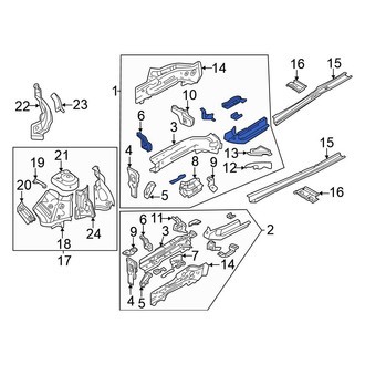 Volkswagen OE - Front Right Frame Side Member Assembly